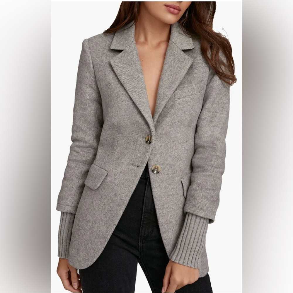 Favorite Daughter Layered Gray Blazer